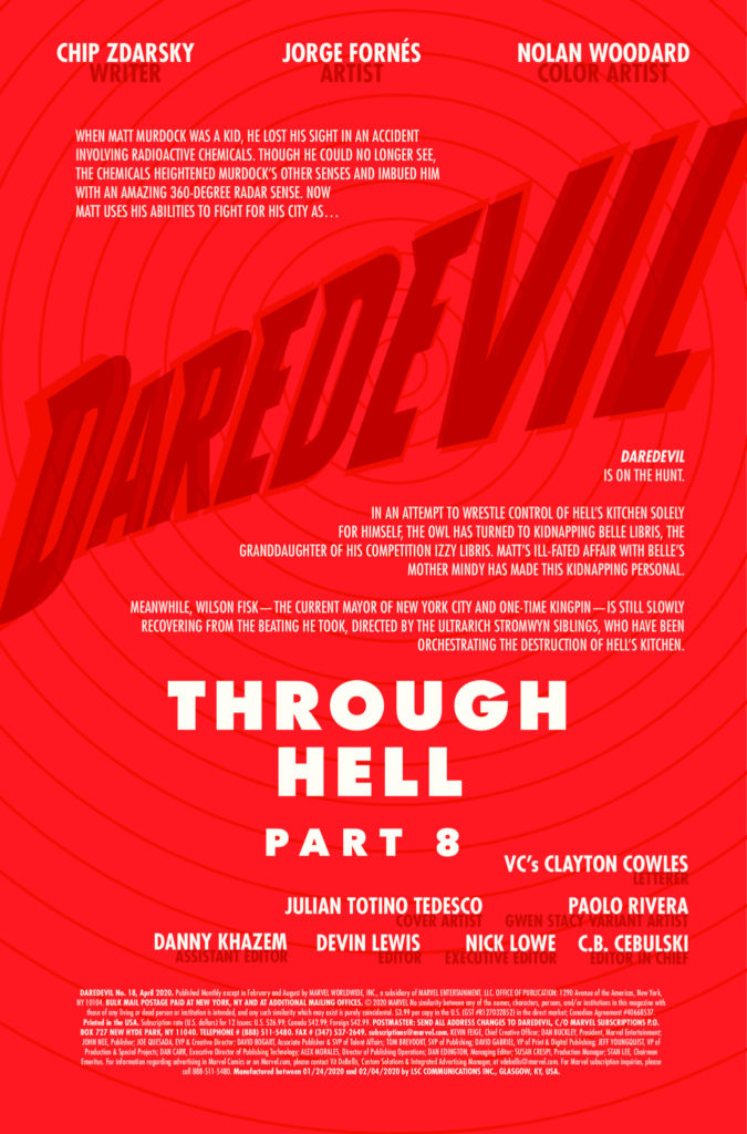 Exclusive Preview: DAREDEVIL #18 The Owl Takes Flight