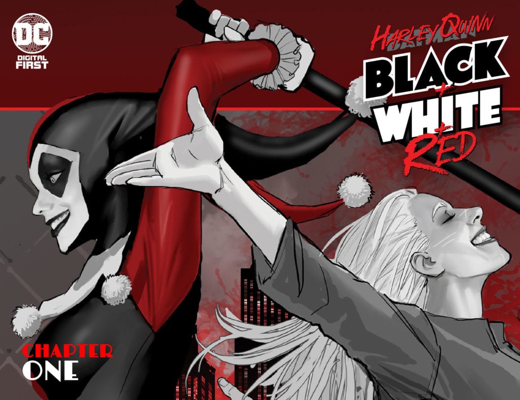 Harley Quinn Black White Red