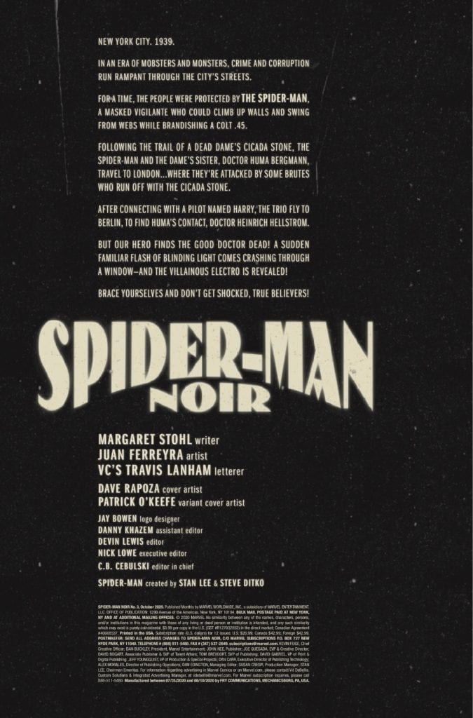 Marvel Comics Exclusive Preview: SPIDER-MAN NOIR #3