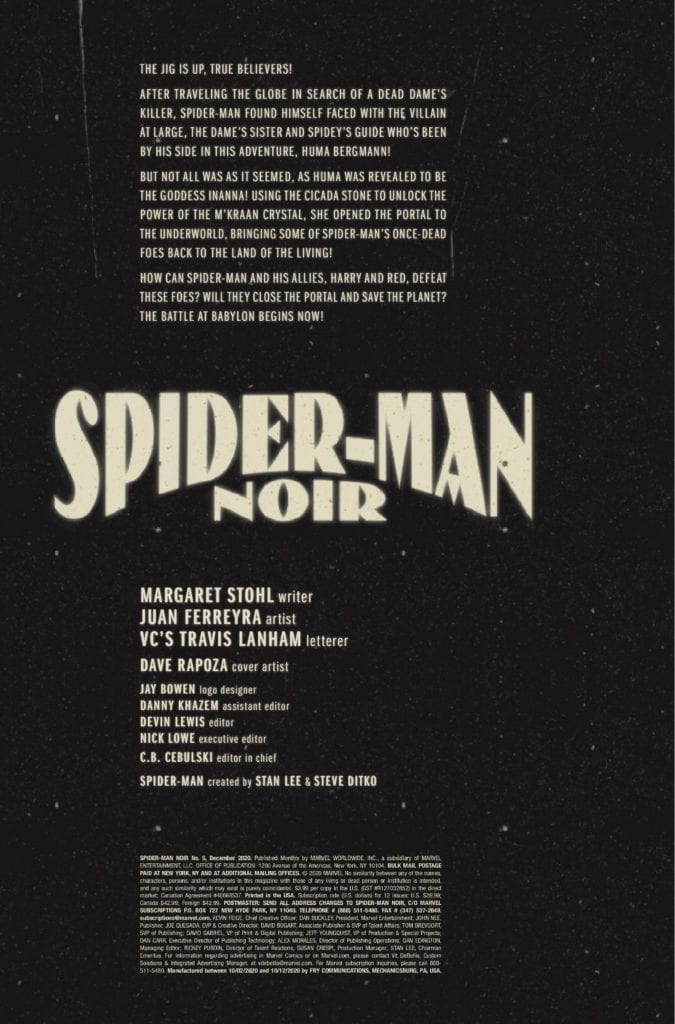 SPIDER-MAN NOIR #5 (OF 5)