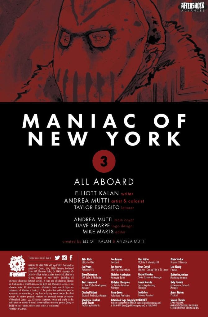 4-Page Preview: MANIAC OF NEW YORK #3 by Elliott Kalan and Andrea Mutti